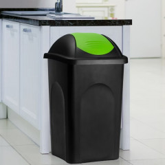 Odpadkový koš 60l | černý/zelený č.1