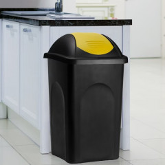 Odpadkový koš 60l | černý/žlutý č.1