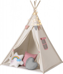 Hrací stan Tipi 160x130x130cm | růžová č.1