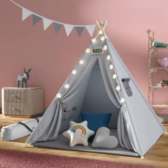 Hrací stan Tipi 160x130x130cm | šedý
