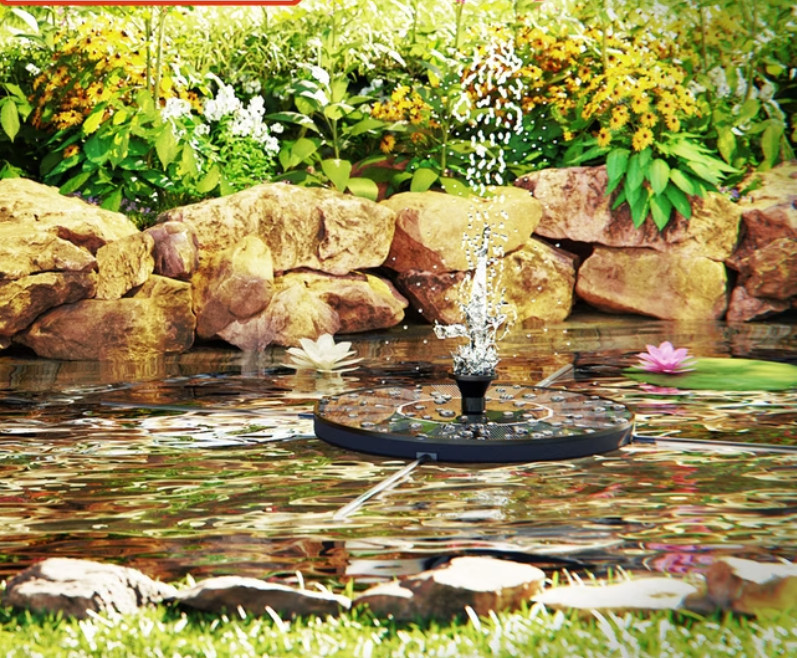 Solární fontána 180L/h 160mm | černá