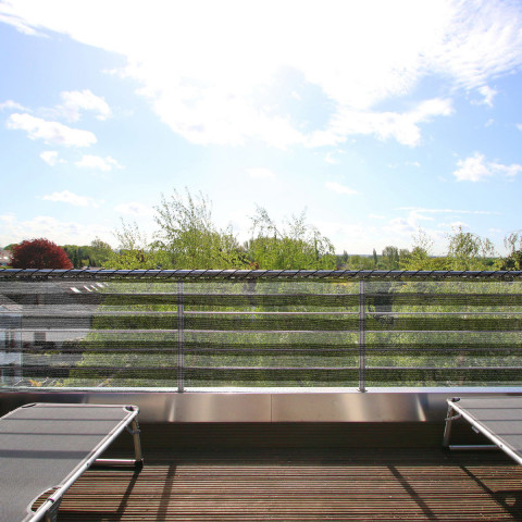 Zástěna na balkon 1x10m |šedá + bílá č.2