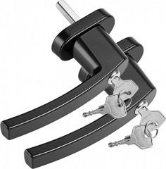 Sada 2 okenních zamykatelných klik | černá č.1