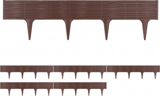 Hnědá zábrana na okraj záhonu | 5 kusů