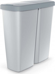 Odpadkový koš Duo 50L | Černá/Antracitová č.1