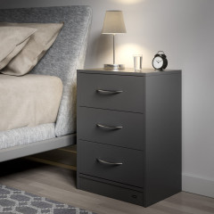 Noční stolek Eloise 54x39x28cm LED | antracit č.1