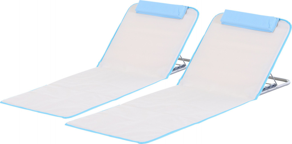 Plážové lehátko 134 x 48 x 33-43 cm | béžové