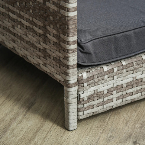 Ratanový domeček pro mazlíčky 98x69x70 cm | šedý č.6