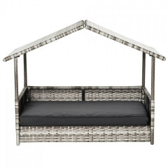 Ratanový domeček pro mazlíčky 98x69x70 cm | šedý č.2