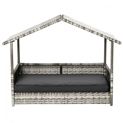 Ratanový domeček pro mazlíčky 98x69x70 cm | šedý č.2