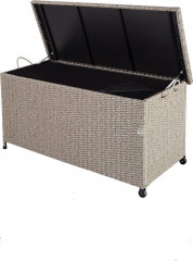 Zahradní úložný box z ratanu117x53x60cm| krémový č.1