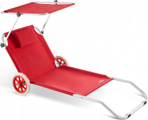 Lehátko Kreta s kolečky | červená č.1