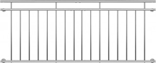 Elegantní zábradlí z nerezové oceli l 90x225cm č.1