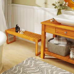 Dvoumístná lavička 132x34x43 cm | teak č.2
