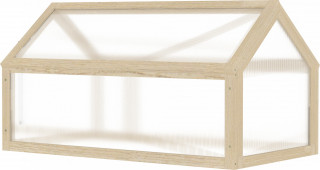 Dřevěný rám s polykarbonátovými deskami - mini skleník 90 x 52 x 49,5 cm | přírodní č.1