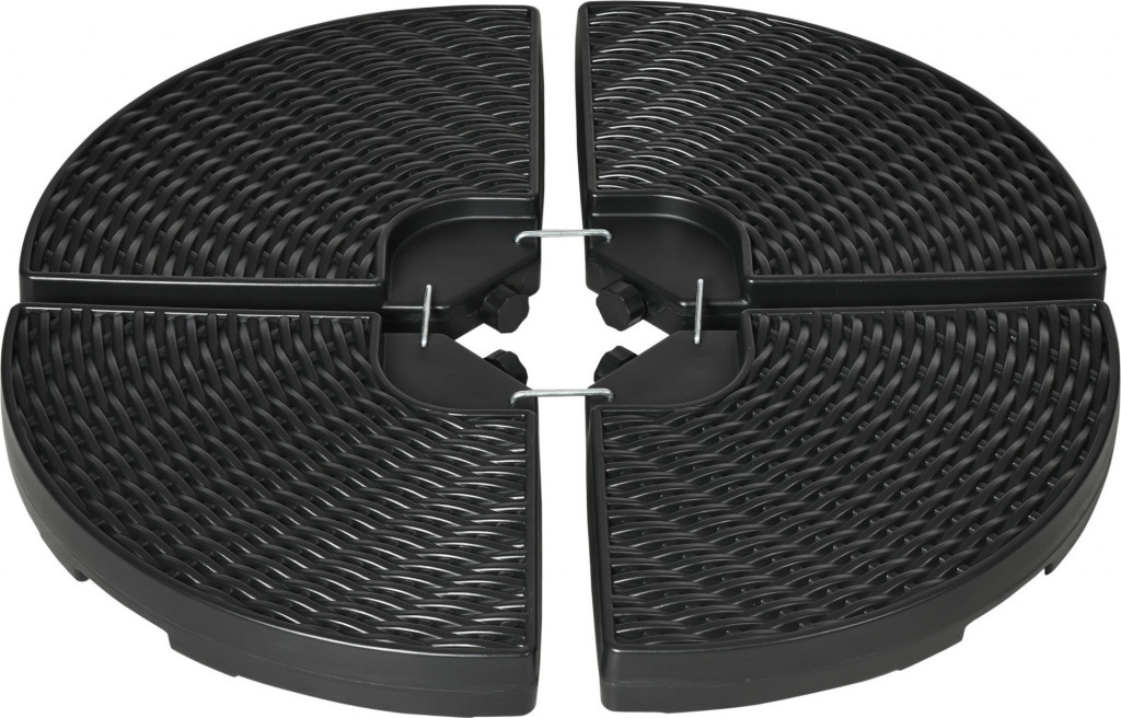 Stojan na slunečník plnitelný vodou nebo pískem | černý