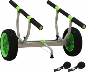 Vozík na kajak a kánoe | zelený + černý č.1