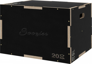 Skákací dřevěný plyobox 3 v 1, výška 41/51/61 cm | černý č.1