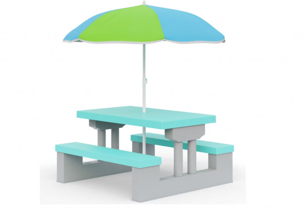 Dětská sedací souprava se slunečníkem | zelená Mint