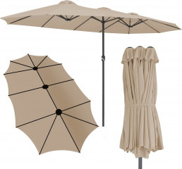 Dvojitý slunečník s UV ochranou 80+ | béžová č.1