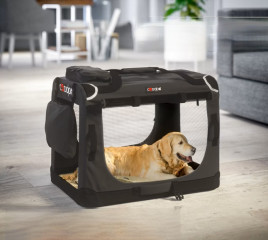 Přepravní taška pro psa XXL 90x61x65cm| antracit