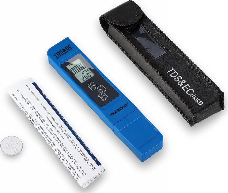 Digitální tester vody s LCD displejem, 3 v 1 TDS, EC a teploměrem