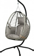 Závěsné křeslo 110 x 100 x 188 cm | šedé č.1