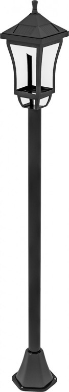 Venkovní solární stojací lampa 15x15x127cm | černá