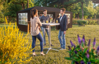 Barový stůl Ø60cm | stříbrný Barový stůl Ø60cm | stříbrný