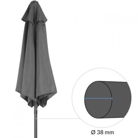 Slunečník Fiji Ø200cm | antracit č.4