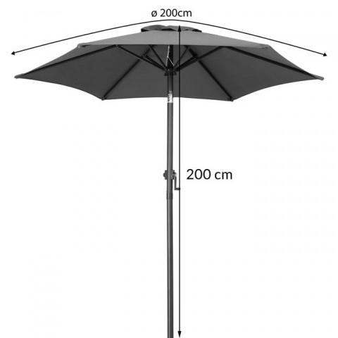 Slunečník Fiji Ø200cm | antracit č.5