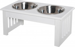 Vyvýšená miska na krmivo 44x24x15cm | bílá č.1