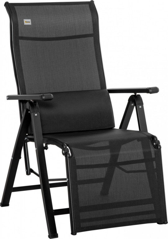 Zahradní lehátko 70x65x111 cm | černé