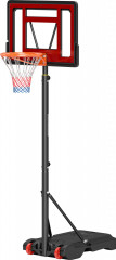 Basketbalový stojan 75x45x205-261 cm | černý