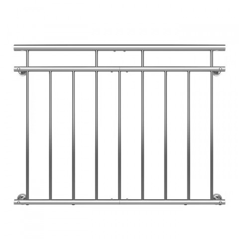 Francouzské zábradlí z nerezové oceli 90x128 cm č.4