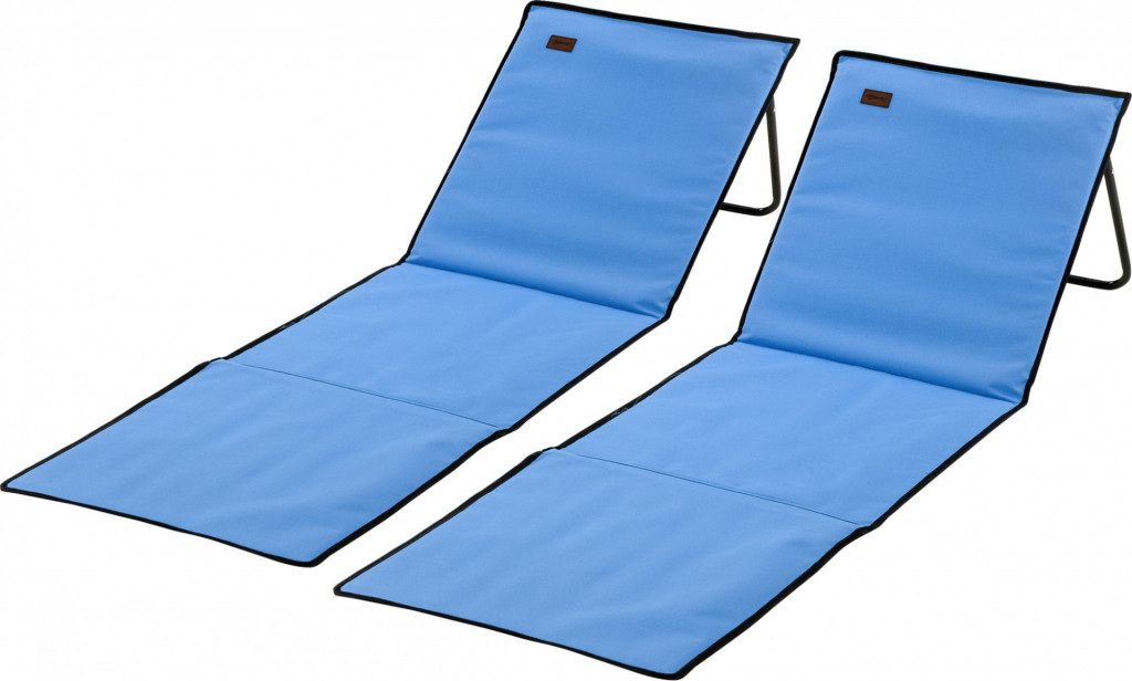 Sada 2 polstrovaných plážových podložek 142x51x40cm | modrá