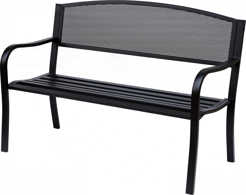 Zahradní lavička 127x60x87cm | černá