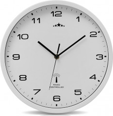 Rádiem řízené hodiny Ø31cm | bílé