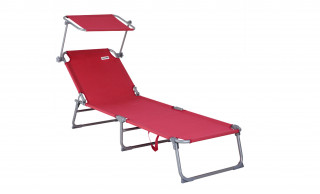 Zahradní lehátko Hawai 195x60x30cm | červené č.1