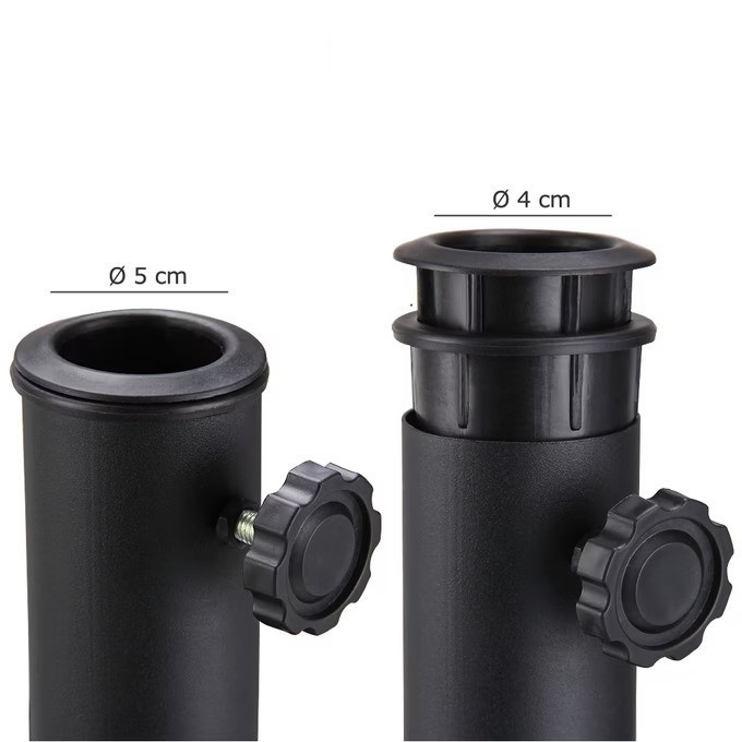 Půlkruhový podstavec pod slunečník | černý