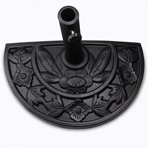 Půlkruhový podstavec pod slunečník | černý č.3