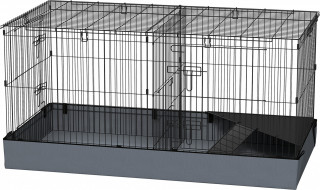 Klec pro hlodavce 120x61x61 cm | černá + šedá č.1
