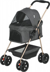 Kočárek pro mini psy do 4 kg | šedý