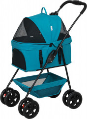 Kočárek pro mini psy do 4 kg | tyrkysový č.1