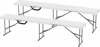 Lavice pro pivní set, nosnost až 240 kg | bílá