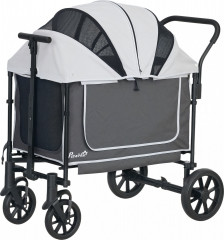 Skládací kočárek pro velké psy do 30 kg | tmavě šedý
