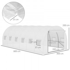 Náhradní fólie na zahradní fóliovník 6x3x2m | bílá č.3