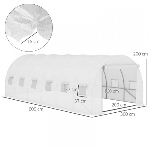 Náhradní fólie na zahradní fóliovník 6x3x2m | bílá č.3