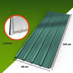Sada 14 trapézových plechů 110x46cm | zelená č.2