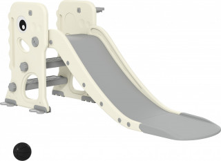 Dětská skluzavka 3 v 1 146x52x65 cm | krémově bílá + šedá č.1